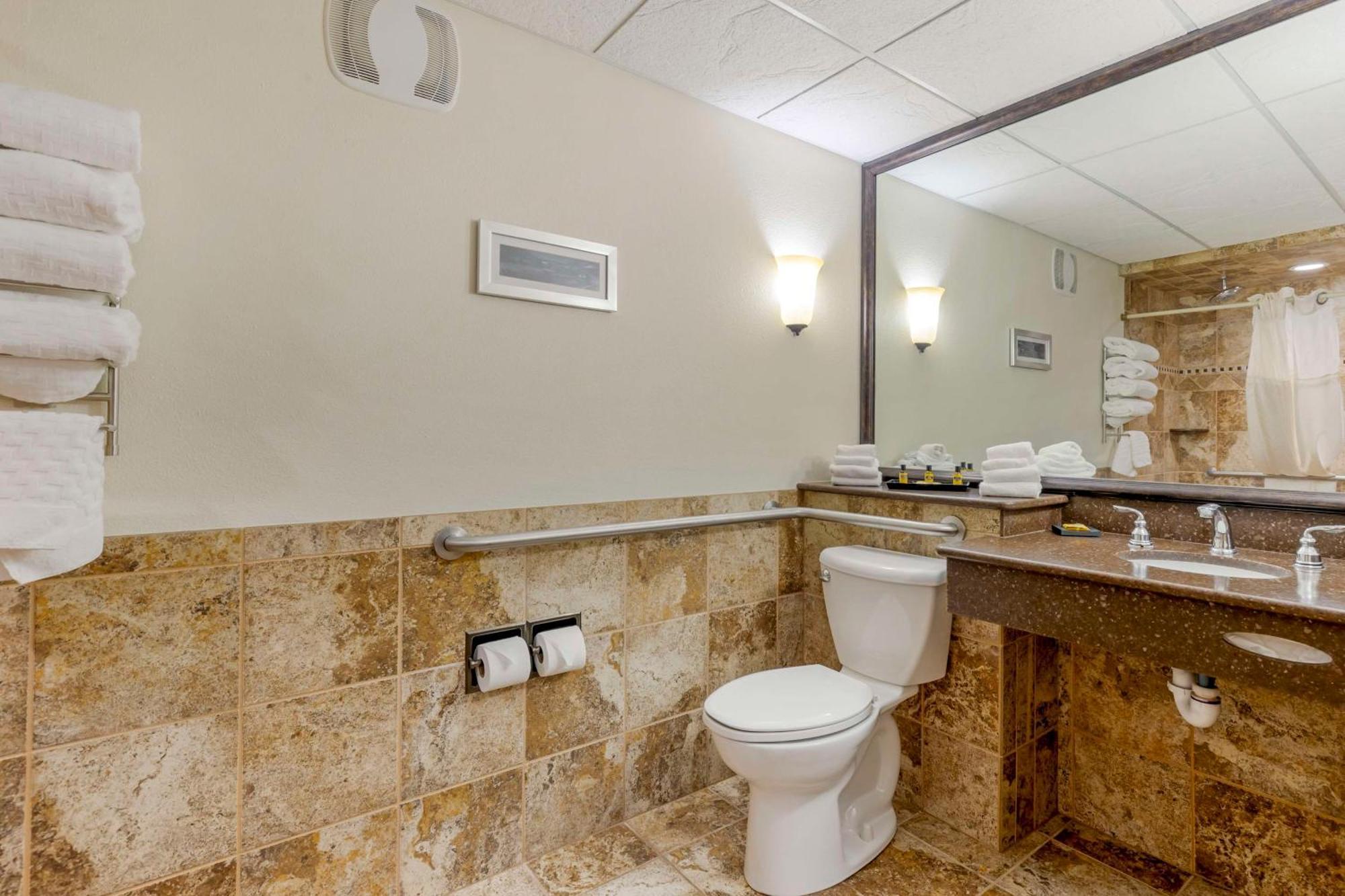Queen Room with Two Queen Beds and Walk-In Shower, View - Disability Access/Non-Smoking